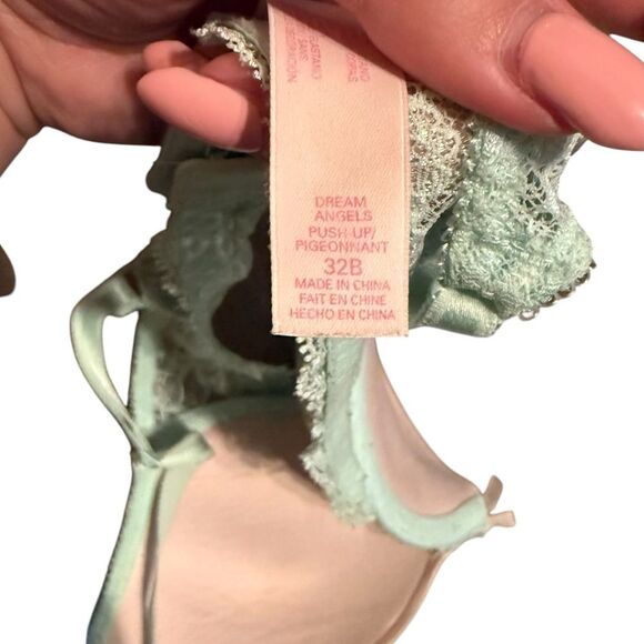 Victoria’s Secret Size 32B Dream Angels Push Up Bra Rhinestone Crystal Bling - Picture 5 of 5